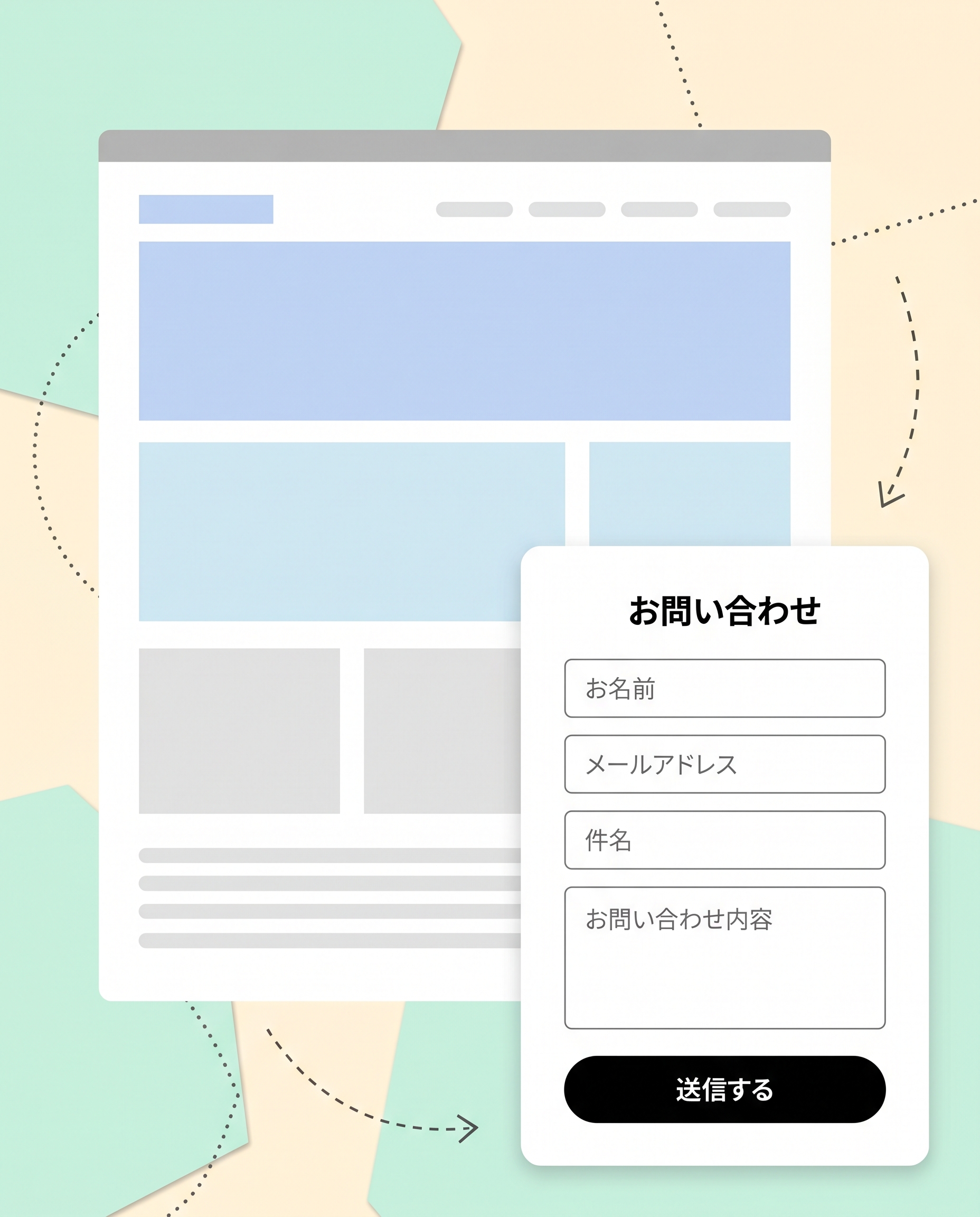 Tisketの問い合わせウィジェットで名前、メール、件名、本文、添付ファイルを入力している画面